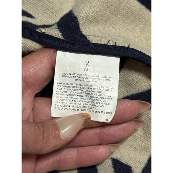 Old Navy Women Long Jacket Open Front Aztec Southwestern Country Size Small Blue - Picture 10 of 14